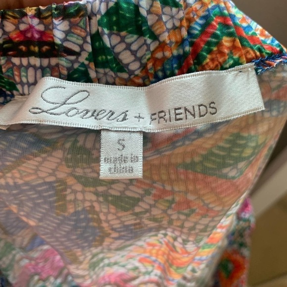 Lovers + Friends Mosaic Dawn Maxi Dress with Slit Multi-Colored Size Small - Picture 5 of 7